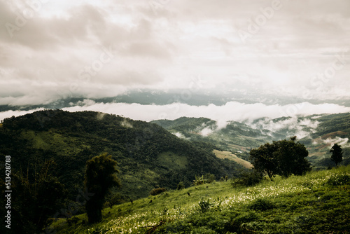 clouds over the mountains