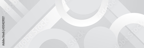 Modern elegant white gray banner background with creative design and shiny lines