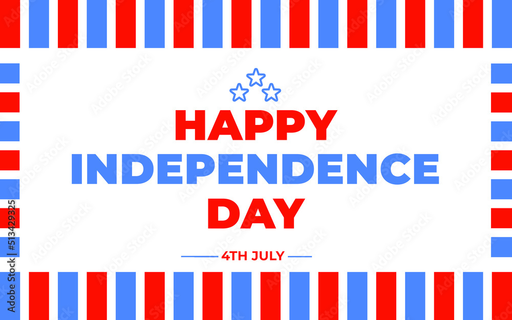 4th of July Background. Happy Independence Day 4th OF JULY. Stars Illustration. Happy USA Independence Day Fourth of July background.