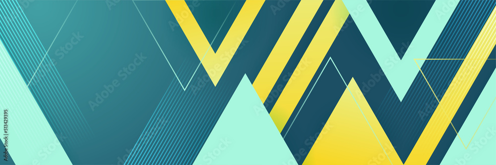 Blue and green glossy geometric abstract tech banner design. Geometric vector background Blue and green glossy geometric abstract tech banner design. Geometric vector background