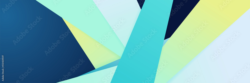 Blue and green glossy geometric abstract tech banner design. Geometric vector background Blue and green glossy geometric abstract tech banner design. Geometric vector background