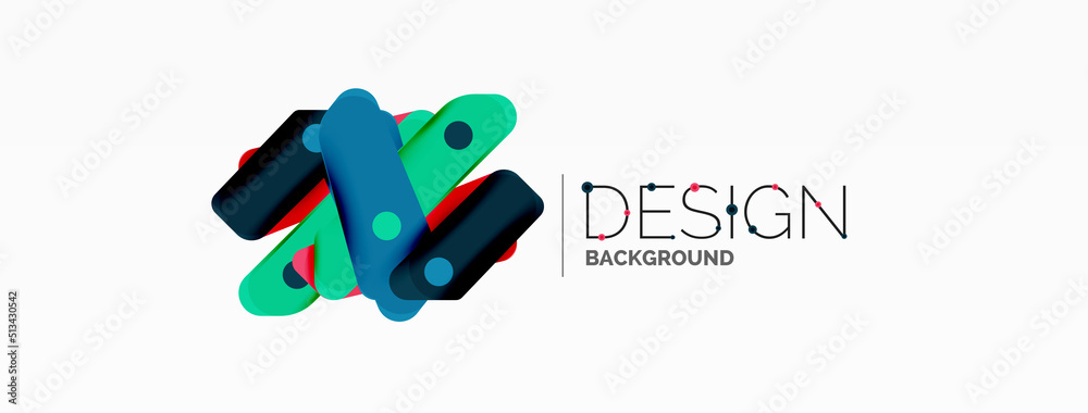 Tech minimal geometric wallpaper. Creative abstract background. Ribbon style stripes vector illustration for wallpaper banner background or landing page Tech minimal geometric wallpaper. Creative abstract background. Ribbon style stripes vector illustration for wallpaper banner background or landing page