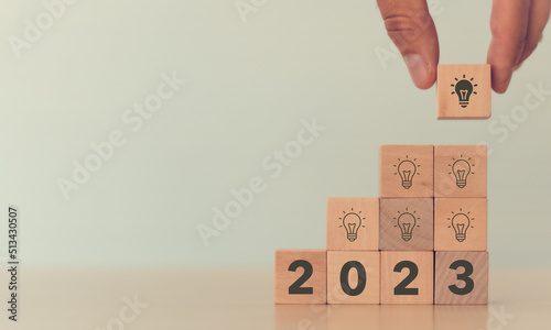 New ideas creativity and innovative concept in 2023. Agility and digialization business. Initiative ideas for product and service development. Creativity, innovation, inspiration, invention, idea.