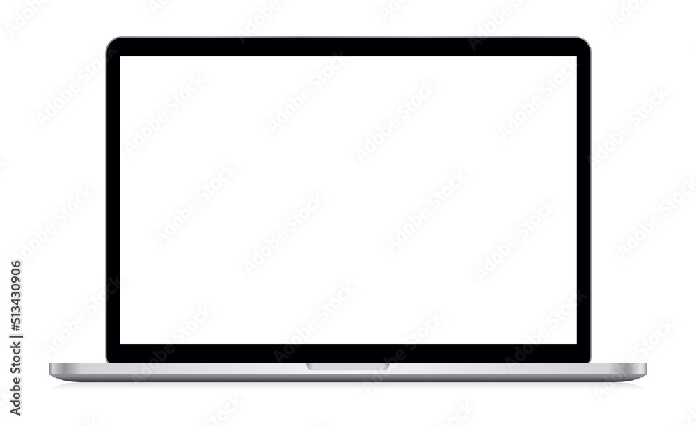 Realistic Laptop Isolated on White Background. Mockup. Stock Vector Illustration Realistic Laptop Isolated on White Background. Mockup. Stock Vector Illustration