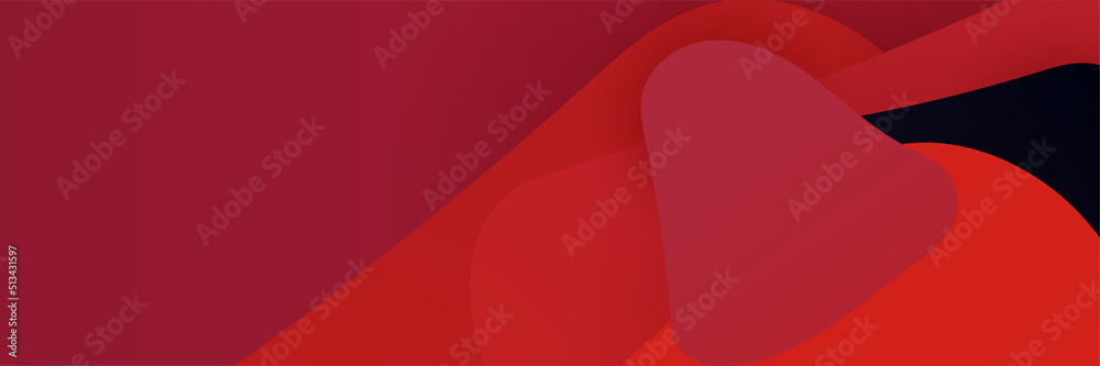 Dark red and black abstract background with geometric shapes elements and lines. Red and black abstract background banner. Template corporate concept red black contrast background. Vector illustration