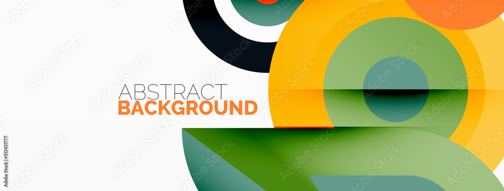 Abstract round shapes background. Minimalist decoration. Geometric background with circles and rings Abstract round shapes background. Minimalist decoration. Geometric background with circles and rings