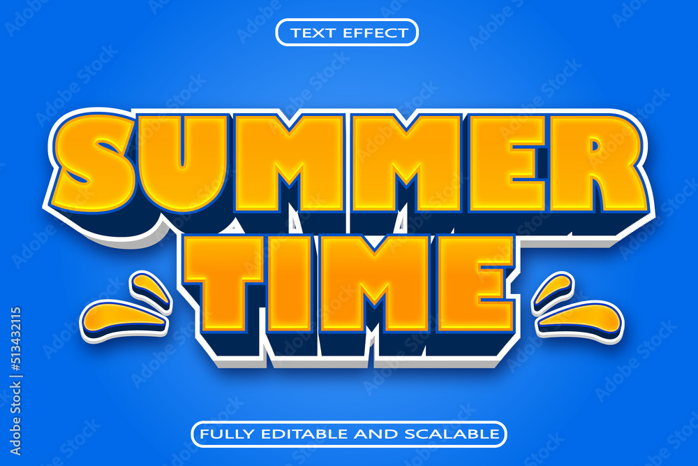 Summer Time Editable Text Effect 3 Dimension Emboss Modern Style Summer Time Editable Text Effect 3 Dimension Emboss Modern Style