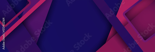 Abstract blue purple banner background with geometric panel element shapes. Abstract composition vector illustration © Roisa