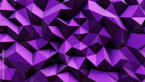 abstract black purple polygon light futuristic technology 3d rendering background web design