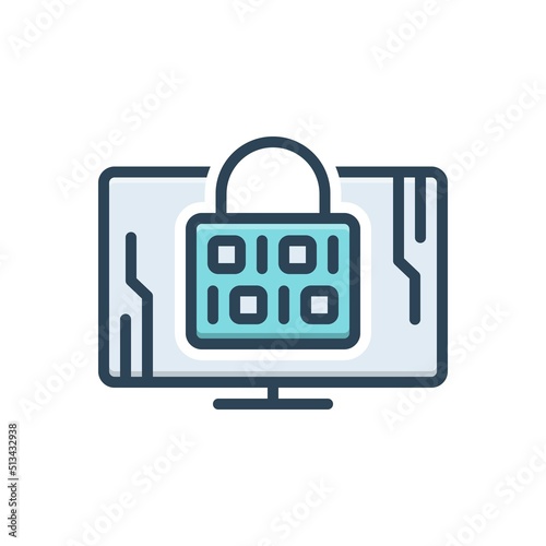 Color illustration icon for byte critical