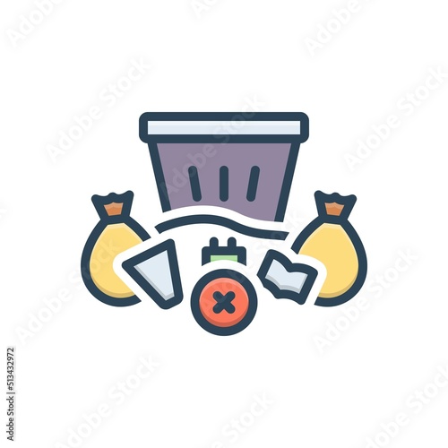Color illustration icon for illegal