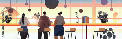 business people team working together in creative coworking area teamwork concept modern office interior