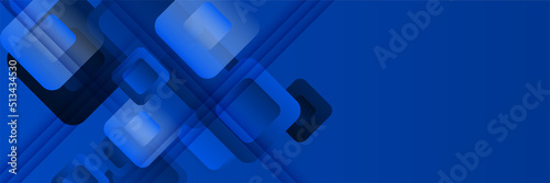 Modern dark blue banner background