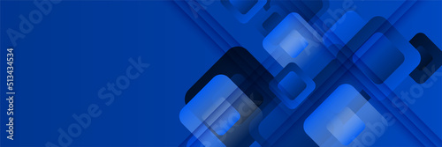 Modern dark blue banner background