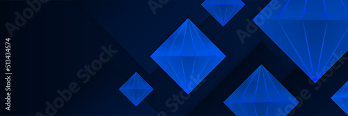 Modern dark blue banner background