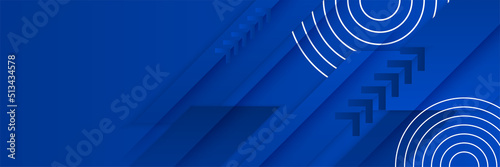 Modern dark blue banner background