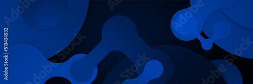 Modern dark blue banner background