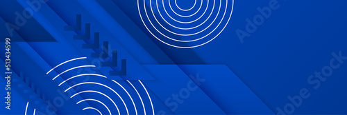 Modern dark blue banner background