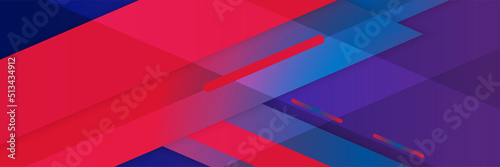 Blue red abstract banner background with stripes lines and geometric element shapes design. Abstract red blue background vector illustration