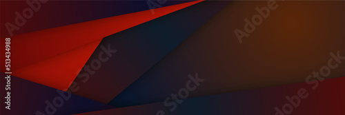 Modern red and black abstract banner background. Red gradient blue box rectangle abstract background vector presentation design. Modern abstract background blue and red with white colorful