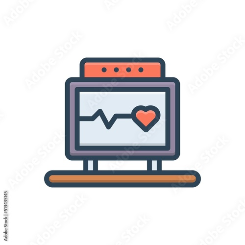 Color illustration icon for vital