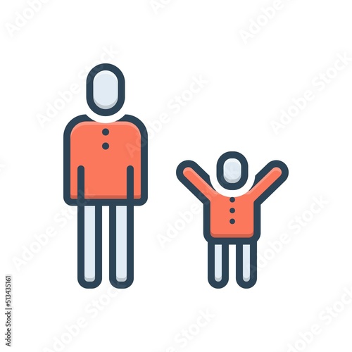 Color illustration icon for childhood