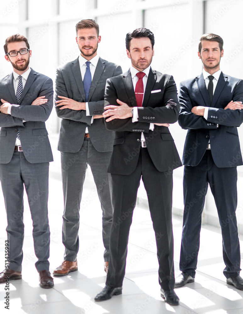 in full growth.a group of confident business people in full growth.a group of confident business people