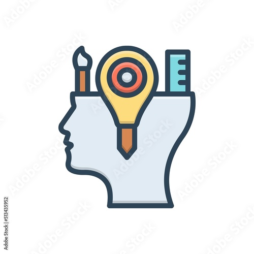 Color illustration icon for designers