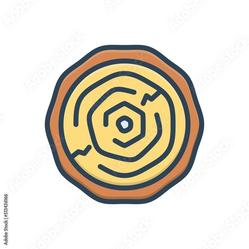 Color illustration icon for hardwood