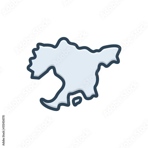 Color illustration icon for melbourne