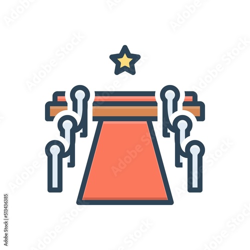 Color illustration icon for premier