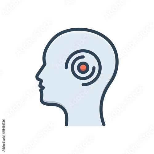 Color illustration icon for temporal