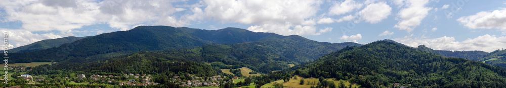 Panoramablick von der Kastelburg auf den Kandel 
