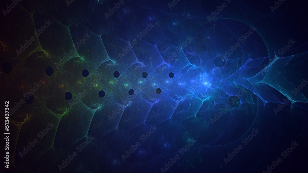 Obraz premium 3D rendering abstract multicolor technology fractal light background