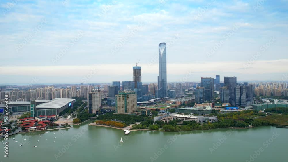Urban scenery of Jinji Lake East CBD, Suzhou, Jiangsu, China Urban scenery of Jinji Lake East CBD, Suzhou, Jiangsu, China