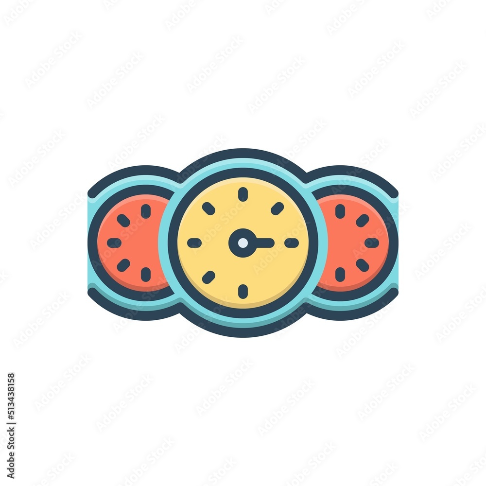 Fototapeta premium Color illustration icon for speed motion