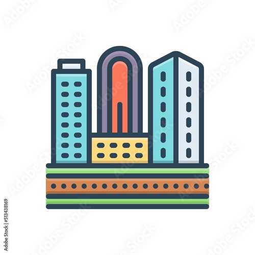Color illustration icon for civilization