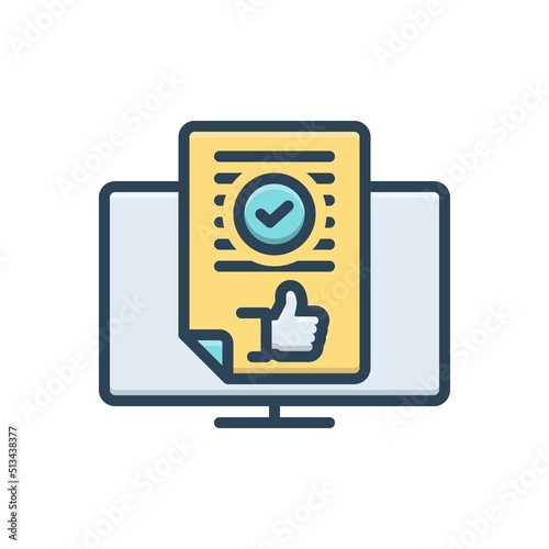 Color illustration icon for definitely