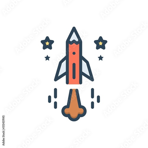 Color illustration icon for creates