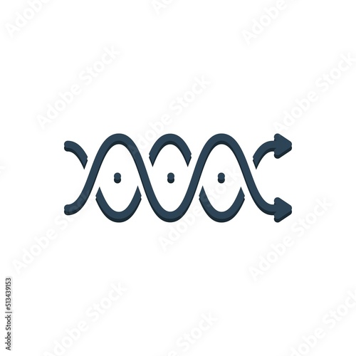 Color illustration icon for crossing