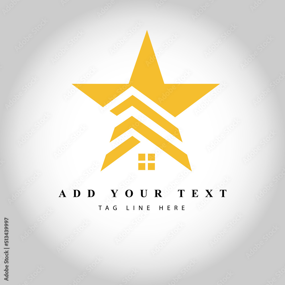 Obraz premium real estate logo star shape 