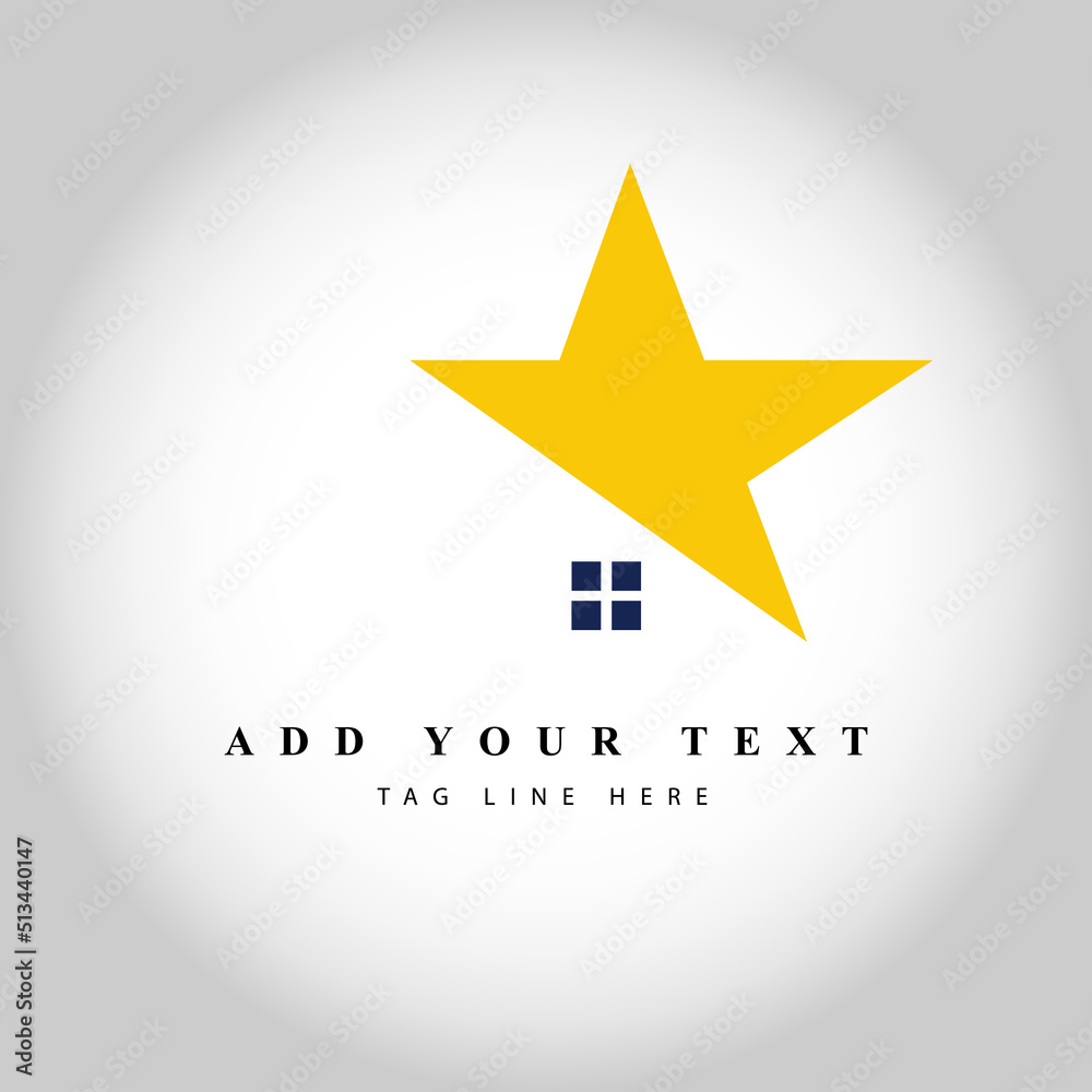 Obraz premium real estate logo star shape 