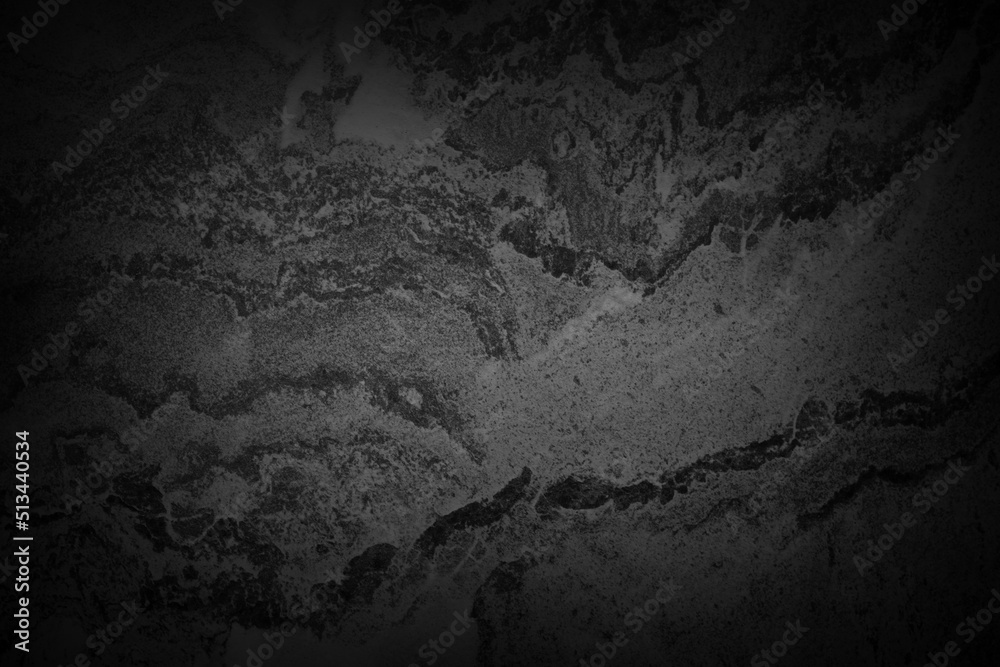 Abstract black wall texture rough background dark concrete floor, Vintage grunge texture wall and dark vignette border.
