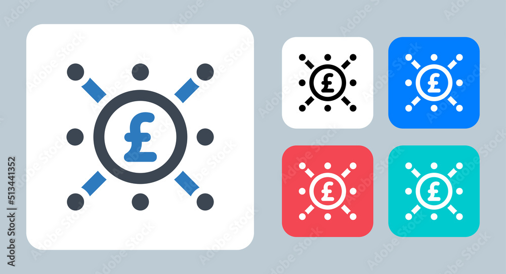 Pound Budget icon - vector illustration . Pound, Budget, Income, Investment, Money, Profit, Revenue, Currency, line, outline, flat, icons . Pound Budget icon - vector illustration . Pound, Budget, Income, Investment, Money, Profit, Revenue, Currency, line, outline, flat, icons .