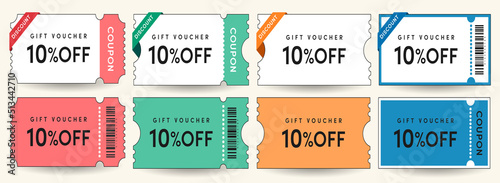 COUPON FASHION TICKET CARD  element template for graphics design. Vector illustration