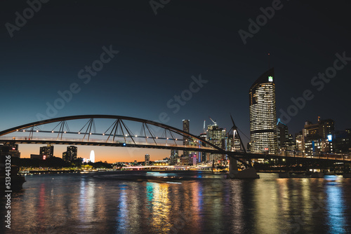 ブリスベンの夜景　オーストラリア・クイーンズランド州