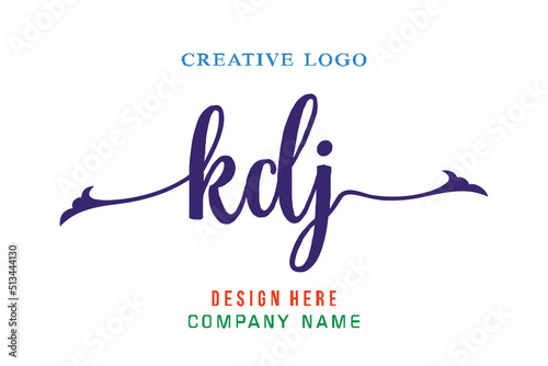 KDJ  lettering logo is simple, easy to understand and authoritative photo