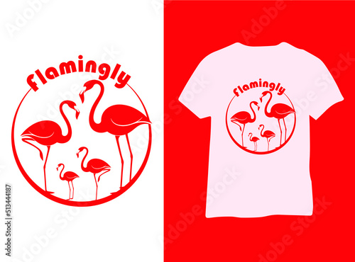 flamingly girl t-shirt design