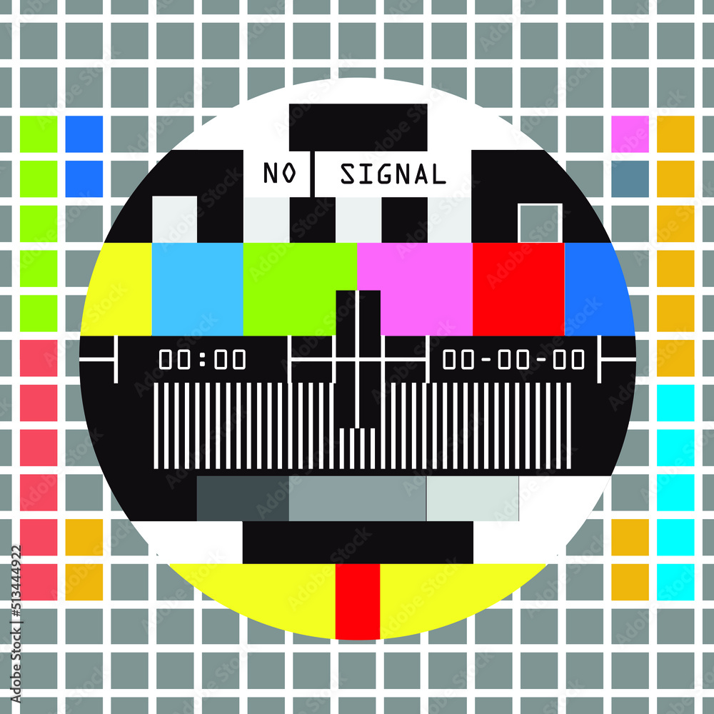 Television Test Of Stripes . Signal TV Pattern Test Or Television Color