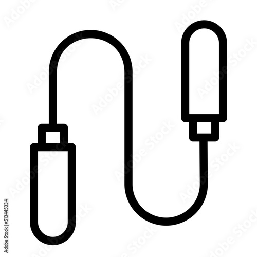 jumping rope line icon